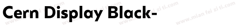 Cern Display Black字体转换